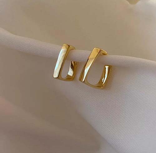 Handmade Gold Earrings - 14th Anniversary Gift Idea