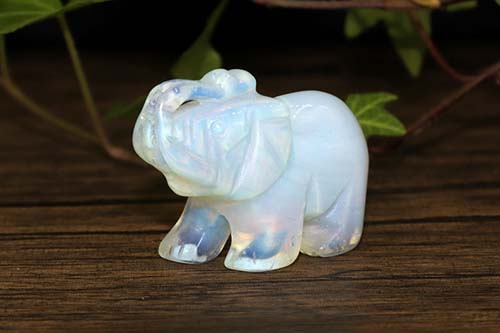 Opal Elephant Statue - 14th Anniversary Gift Idea