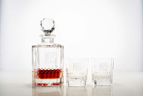 Engraved Crystal Decanter Set