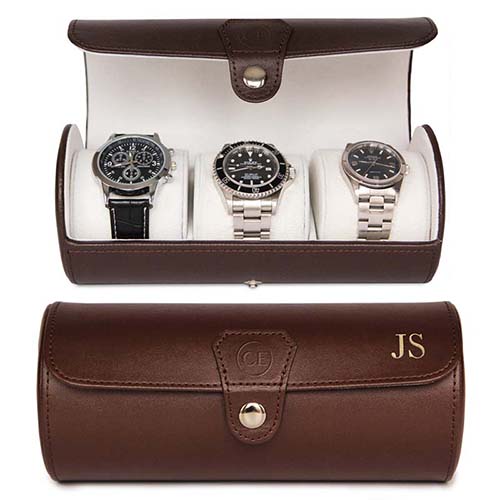Personalized Portable Watchcase - 15th Anniversary Gift