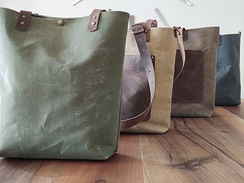 Waxed Canvas Tote Bag - 16th Anniversary Gifts