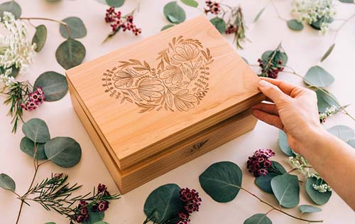 Floral Heart Keepsake Box - Cardiologist Gifts