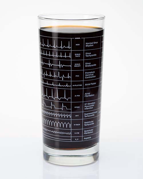 Heartbeat Tumbler Glass - Cardiologist Gifts