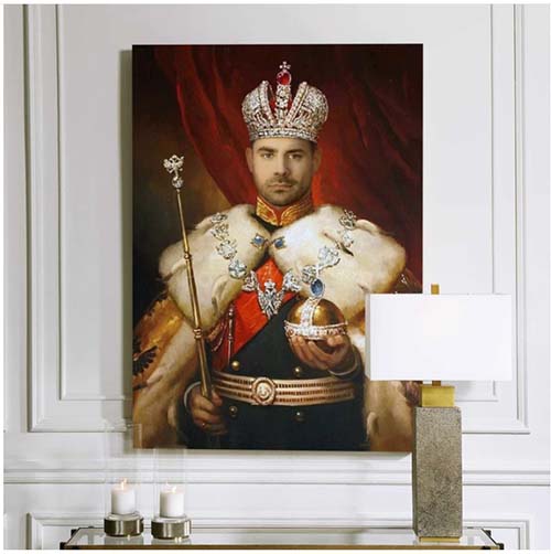 Custom Royal Painting of Himself - Christmas Gift Ideas