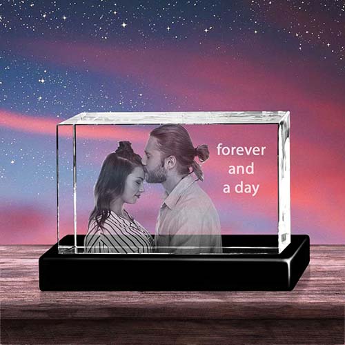 personalized gifts him 3D crystal photo his desk