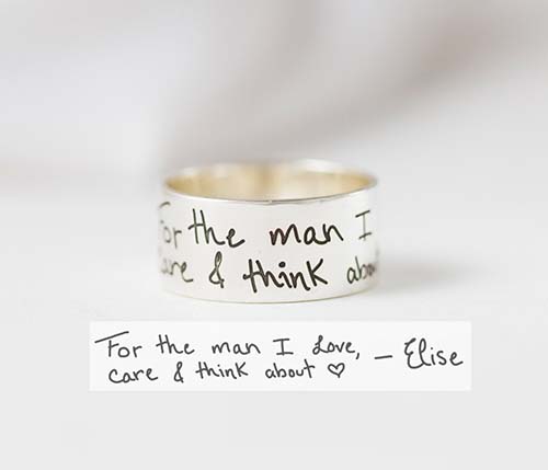 Handwriting Message Ring