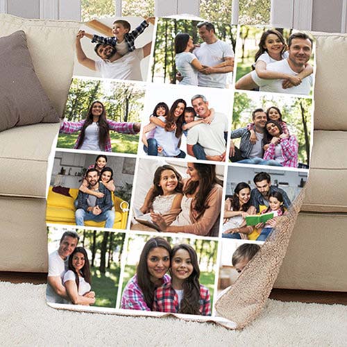 Custom Photo Family Blanket