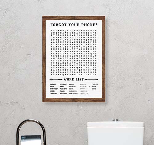 Bathroom Word Search