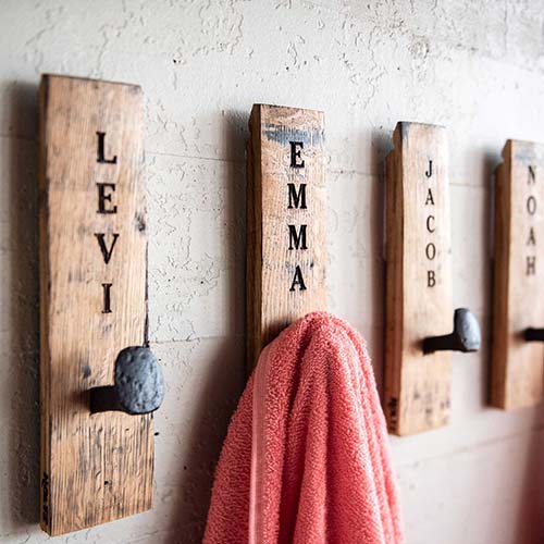 Custom Engraved Towel Hooks