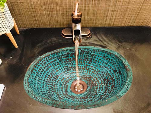 Hand Hammered Virgin Copper Sink