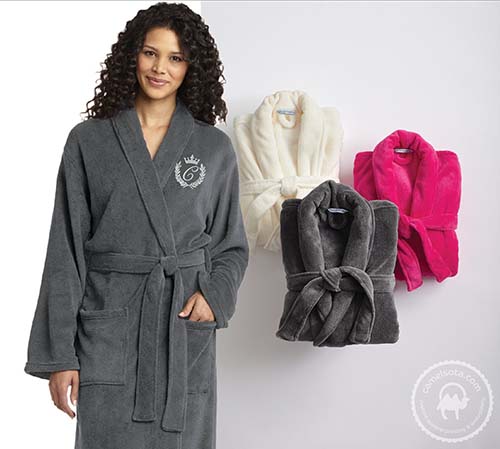 Personalized bathroom Plush Robe - Bathroom Gifts