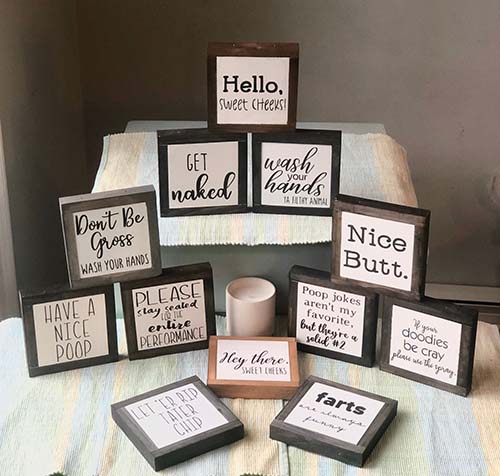 Rustic Humor Signs for Bathroom