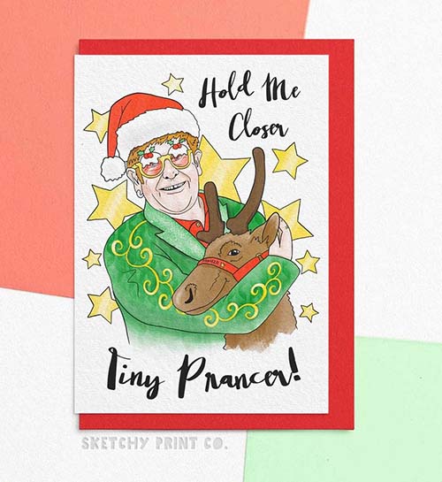 Illustrated Christmas Cards - Elton John