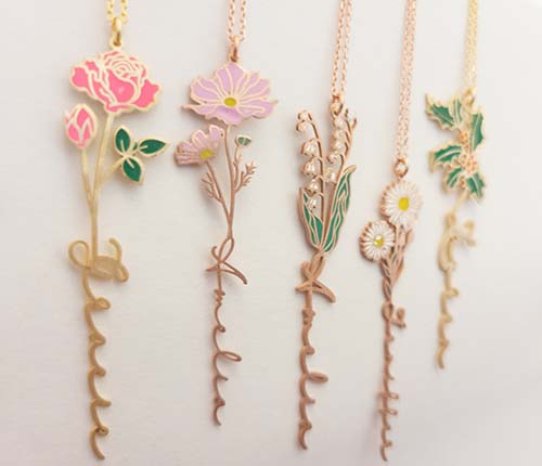 Personalized Flower Necklace
