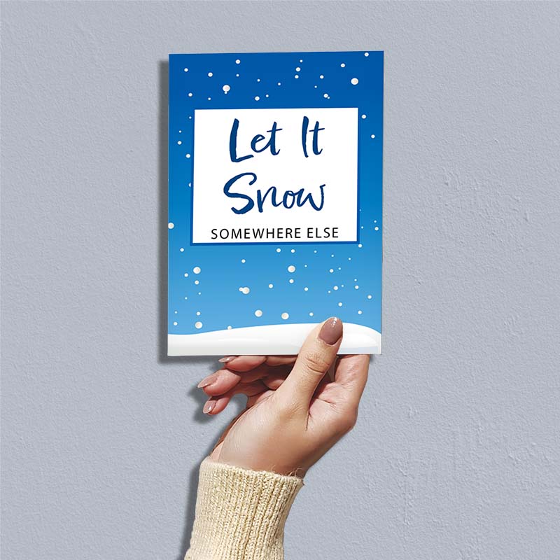Let It Snow - Printable Christmas Card Temp Photo