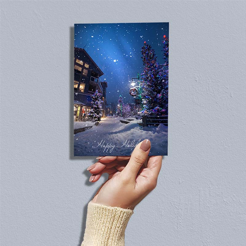 Christmas Scenery Greeting Card - Temp Photo