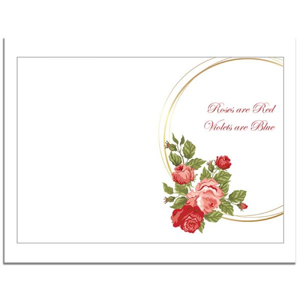 Front & Back Side of Roses are Red, Violets are Blue - Anniversary Card