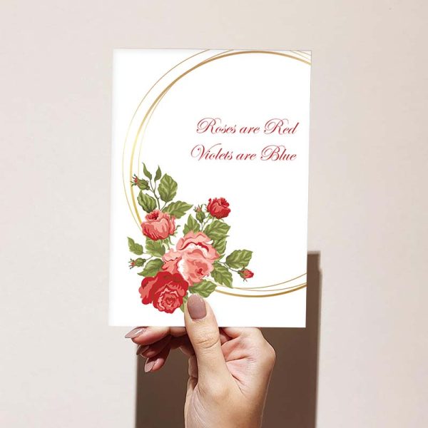 Roses are Red, Violets are Blue - Anniversary Card - Temp Photo
