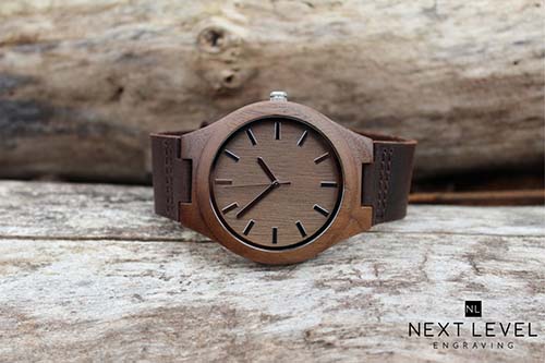 Engraved Wooden Watch