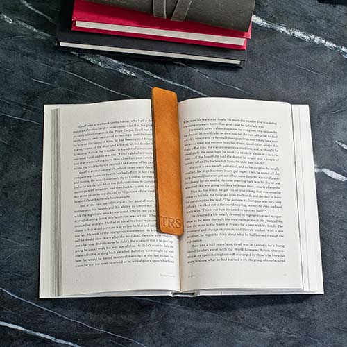 Leather Bookmark - Stocking Stuffers for Men