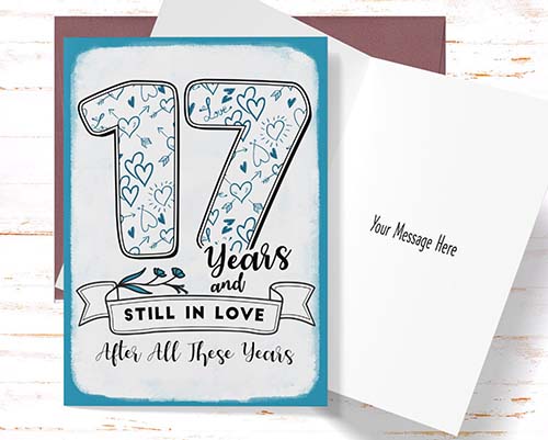 17th Anniversary Cards