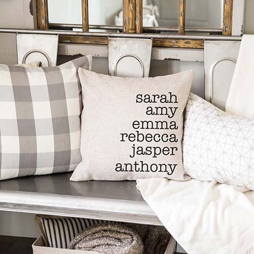 Custom Family Name Pillows
