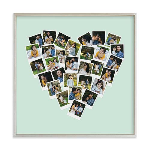heart Snapshot Photo Art - 17th Anniversary Gifts