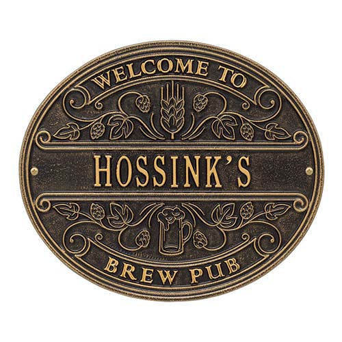 Personalized Metal Home Bar Sign - 18th Anniversary Gifts