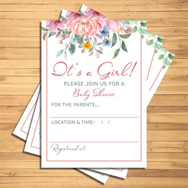 It's a Girl! Baby Shower Invite