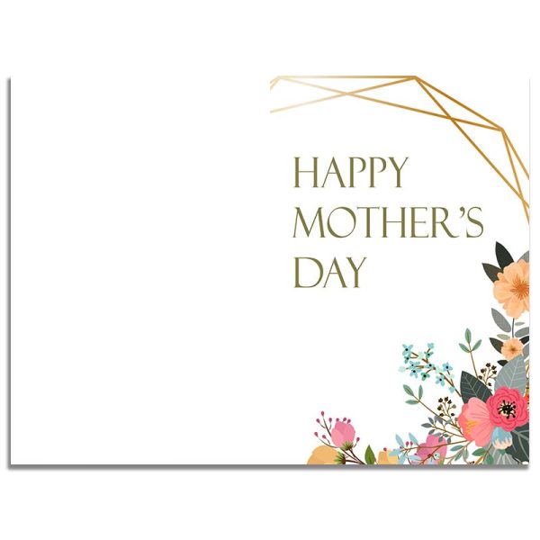 Happy Mother's Day Cards - Gold Floral Frame