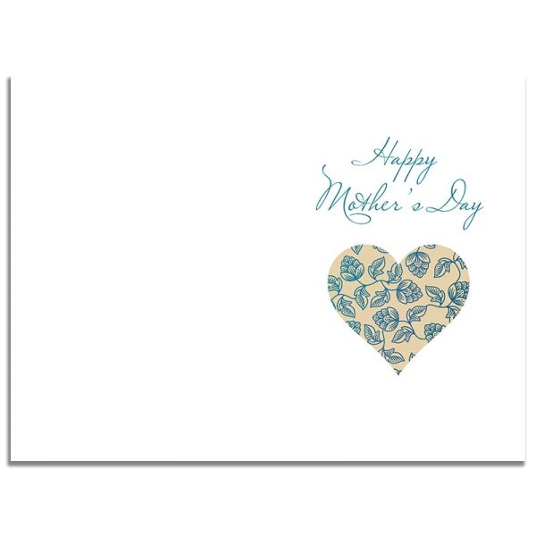 4x6 front/back Pages for Printable Floral Line Art Mother's Day Card
