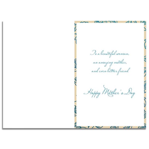 Inside Pages - Floral Line Art Mother's Day Card