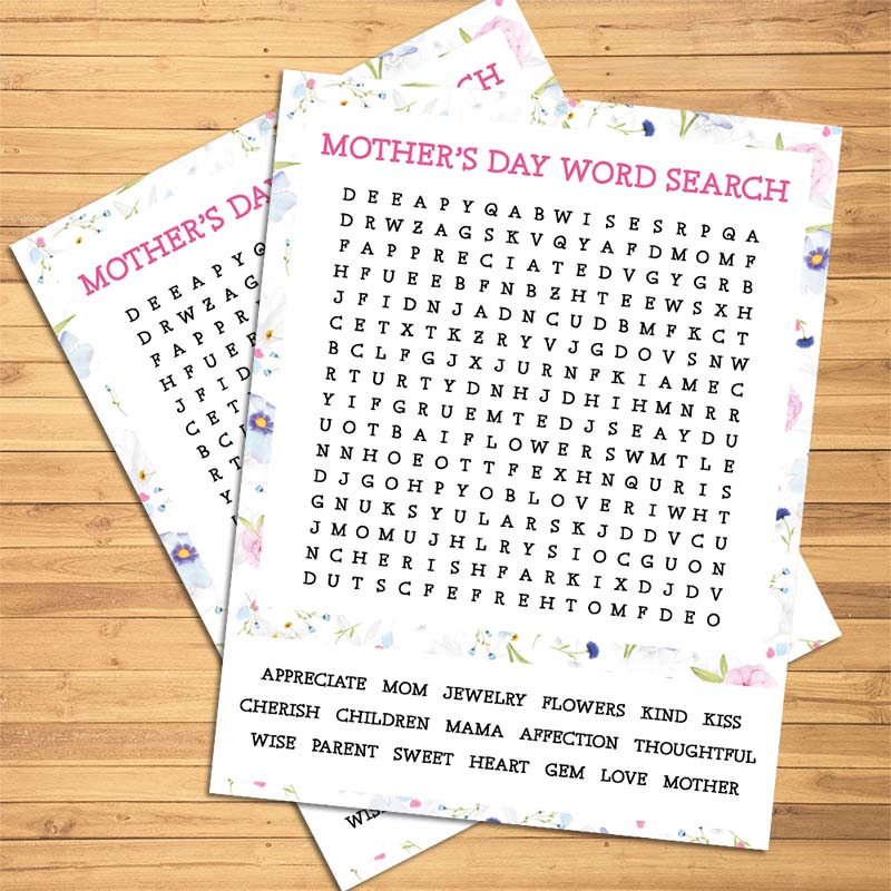 Printable Mother's Day Word Search