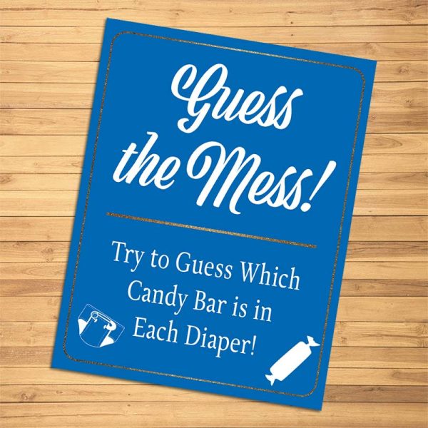 Guess the Mess! Baby Boy Shower Game