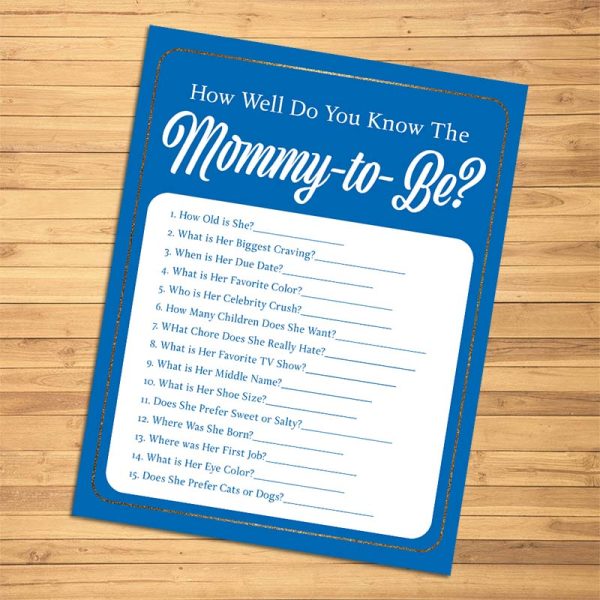 Baby Boy Shower Games - How Well Do You Know the Mommy-to-Be?