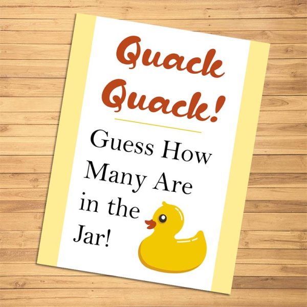 How Many Are in the Jar? - Ducky Baby Shower Games