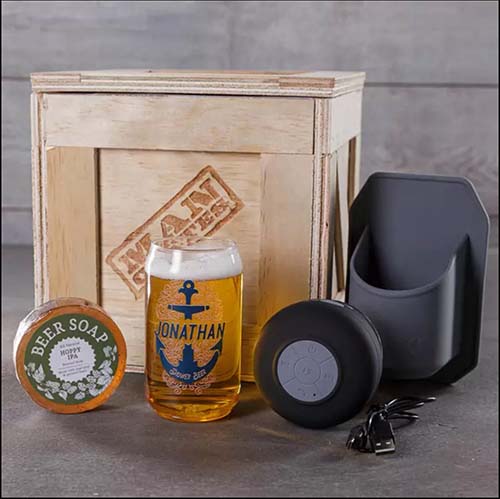 Personalized Shower Beer Crate - Unique Gifts for Boyfriends