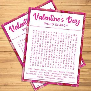 Valentine's Day Word Search Game