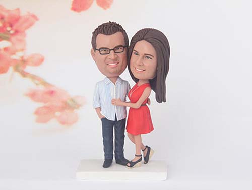 Custom Couple's Bobbleheads - 20th Anniversary Gifts