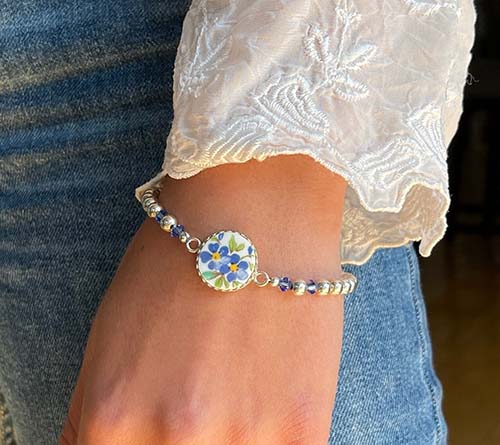 Forget Me Not China Bracelet