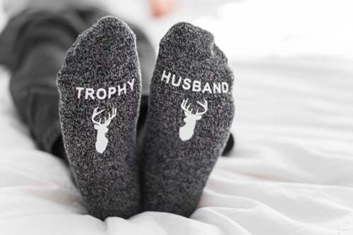 Trophy Husband Socks - 20th Anniversary Gifts
