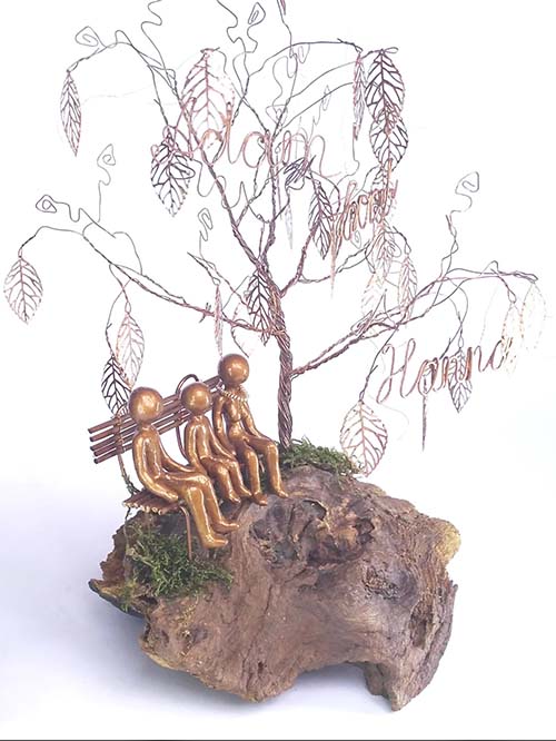 Brass Family Tree Statue