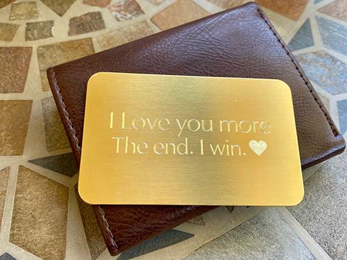 Engraved Wallet Card for him