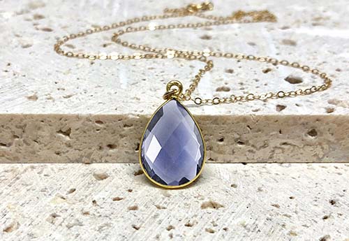 Iolite Necklace - 21st Anniversary Gifts