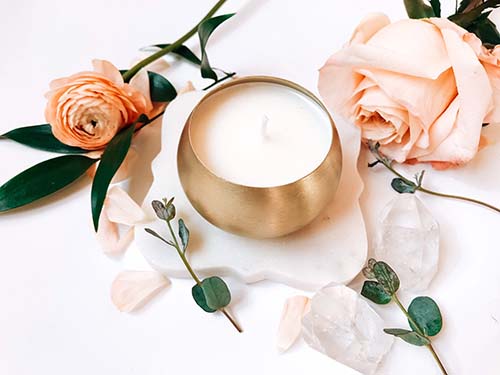 Mini Brass Soy Candle - 21st Anniversary Gifts