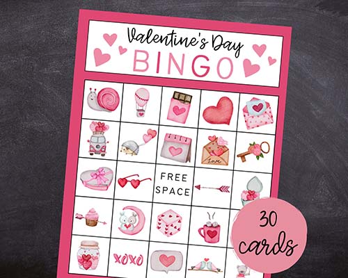 Valentine's Day Bingo - Valentine's Games