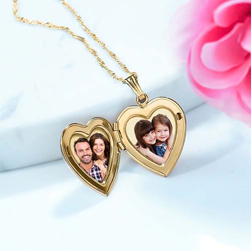 14k Heart Locket Necklace