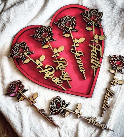 Custom Wooden Roses