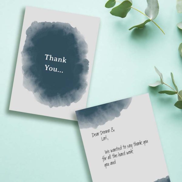 Blue Ink - Thank You Card