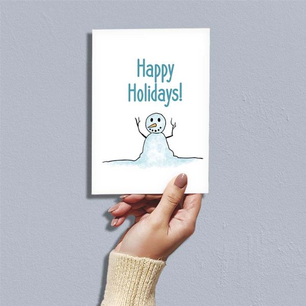Yuletide Snowman Holiday Greeting Card